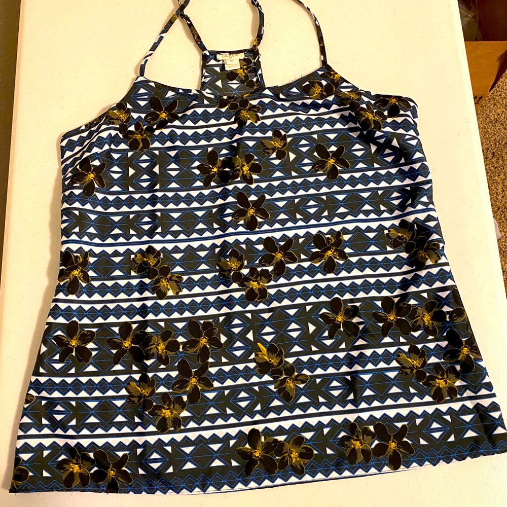 J. Crew floral strappy racerback tank